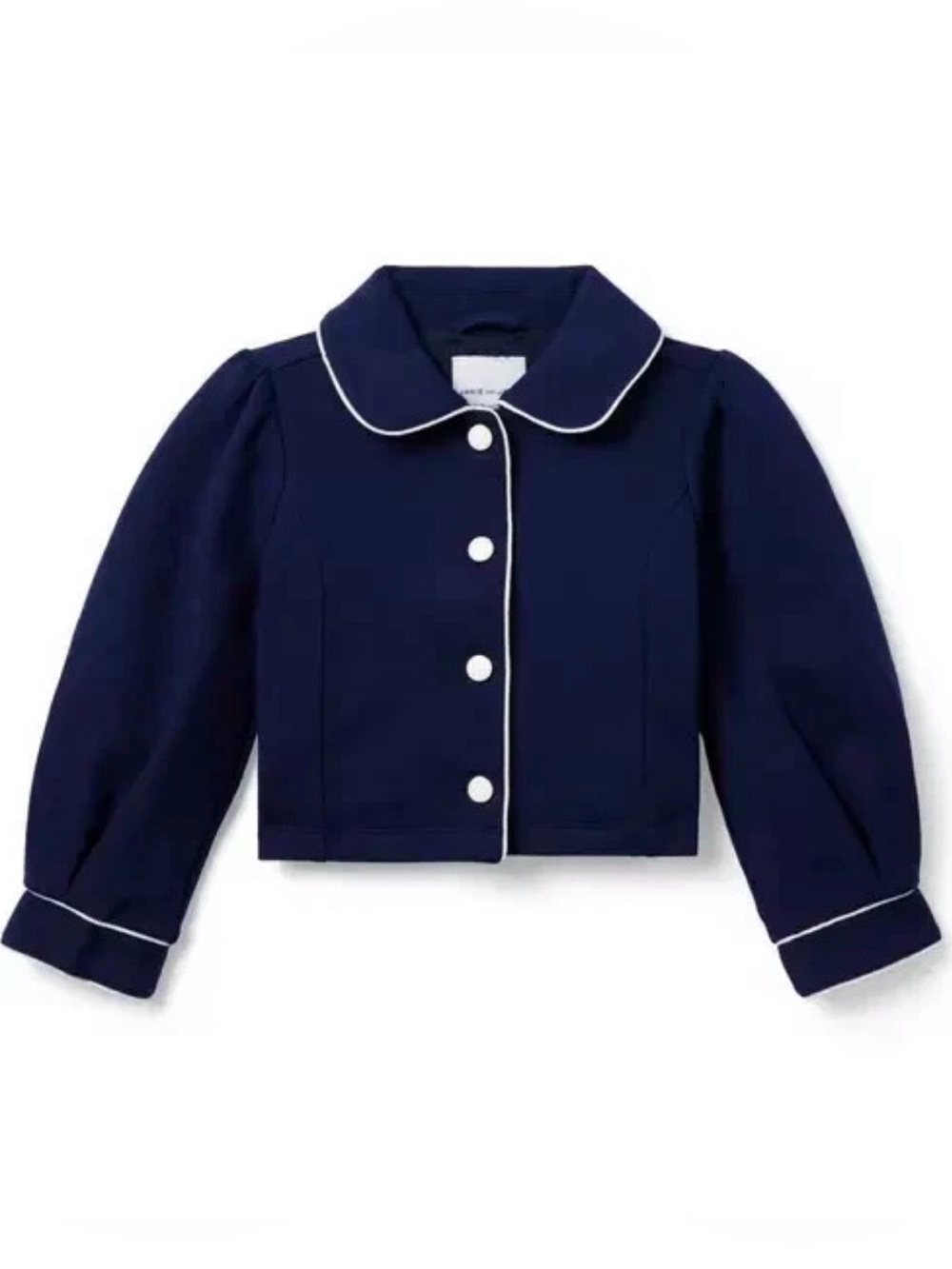 Janie And Jack The Promenade Cropped Jacket Girls Size 7Y Navy Blue Blazer New